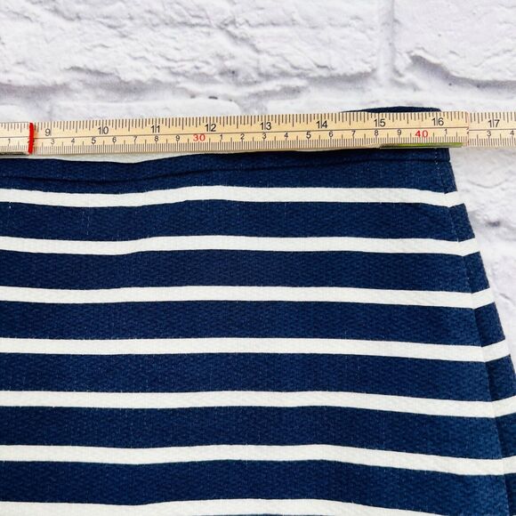 J CREW No. 2 Pencil Skirt in Colorblock Stripe Navy Size 10 Back Zipper Lined - Picture 7 of 10